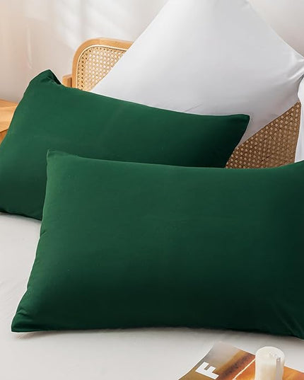 Comforter Set California King Size Dark Green 3 Pieces Boho Bed Comforter Sets Emerald Cal King Oversized Soft Lightweight Bedding Set for All Season (1 Comforter, 2 Pillowcases) - LeafyLoom