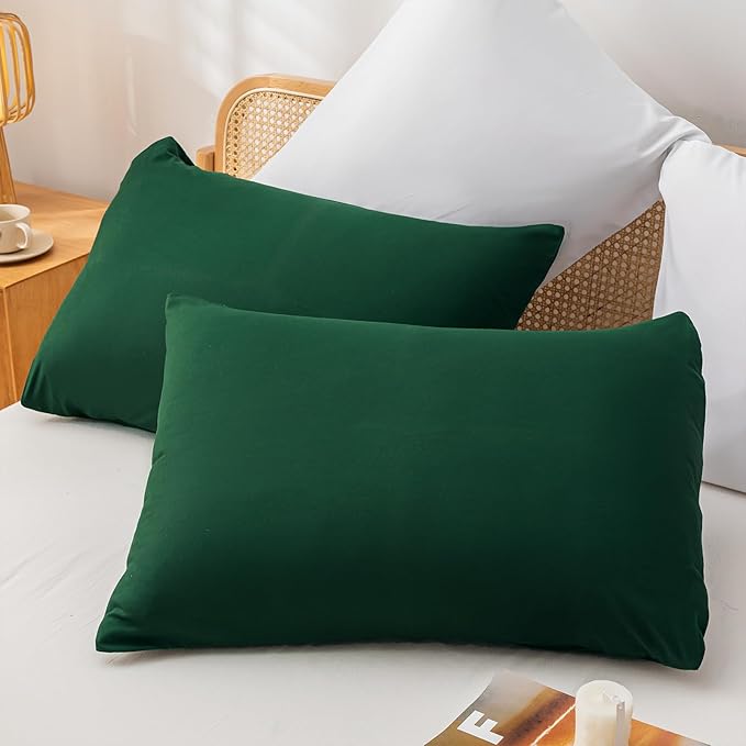 Queen Comforter Set Boho Emerald Green Comforter with 2Pillowcases Soft Microfiber Dark Green 3 Piece Bedding Comforter Set for All Season - LeafyLoom