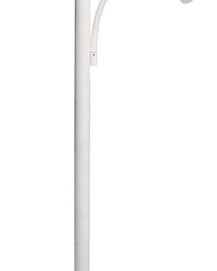 Elegant Designs LF2003-WHT 2 Light Mother Daughter Marble Glass Floor Lamp, White - LeafyLoom