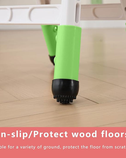 Adjustable Kid Chairs Indoor 3 Level Adjustable Suitable for Children Age 2-6. Maximum Load-Bearing 220LBS Suitable for Family Classroom and Nursery Child Seat Set (2-Pack-Green) - LeafyLoom