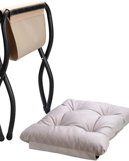 HollyHOME Fabric Lazy Chair with Foldable Ottoman, Accent Comfy Lounge Arm Chair and Folding Footrest Stool Set, Leisure Sofa Reading Chair and Footstool for Living Room, Bedroom, Dorm, Grey - LeafyLoom