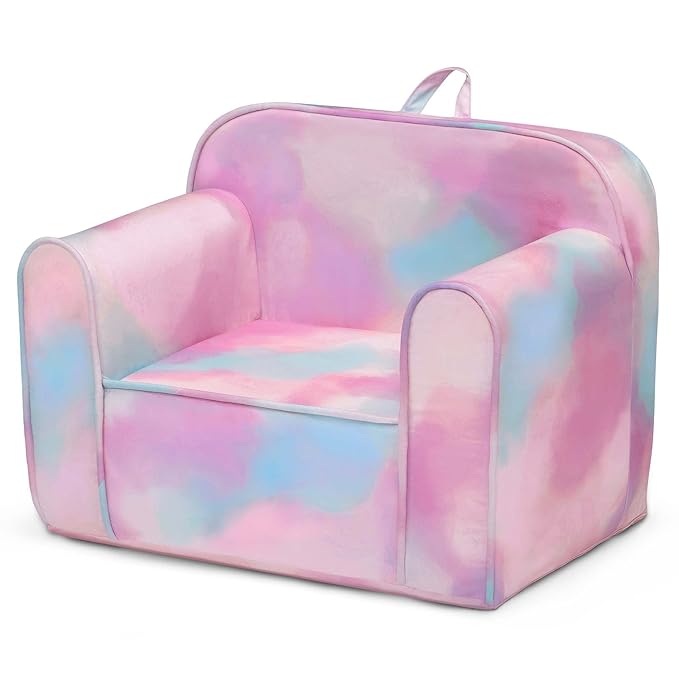 Delta Children Cozee Chair for Kids for Ages 18 Months and Up, Tie Dye - LeafyLoom