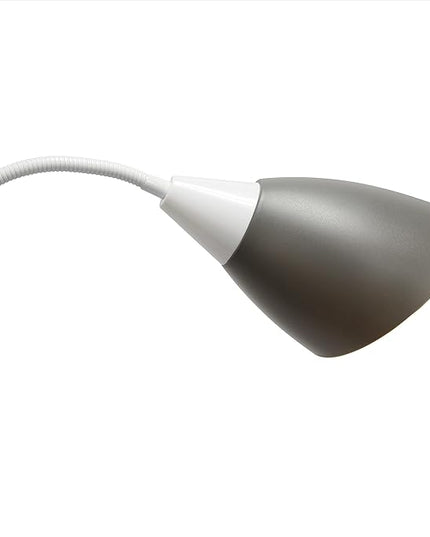 Simple Designs LF2006-WPG 67" Contemporary Multi Head Medusa 5 Light Adjustable Gooseneck White Floor Lamp with Pink, White, Gray Shades for Kids Bedroom Playroom Living Room Office, 30 x 10 x 67 - LeafyLoom