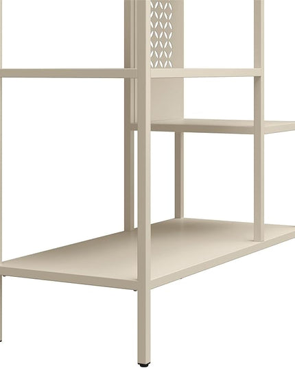 Mr. Kate Annie Metal Bookcase, Parchment - LeafyLoom