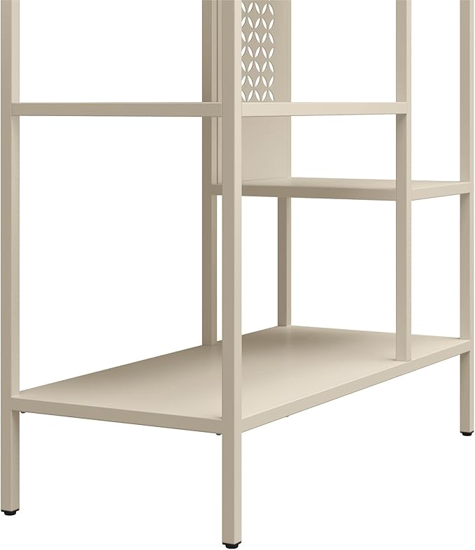 Mr. Kate Annie Metal Bookcase, Parchment - LeafyLoom