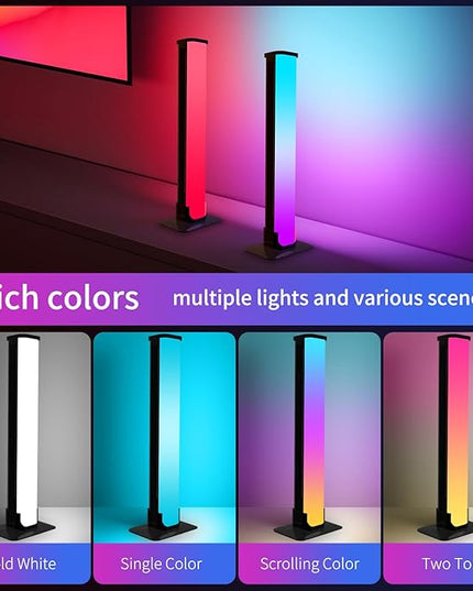 RGB Light Bar Gaming Lights RGB Backlights with Scene Modes and Music Modes for Gaming Pictures PC TV LED Lights for Gaming Desk Lights Bedroom Ambient Lighting - LeafyLoom