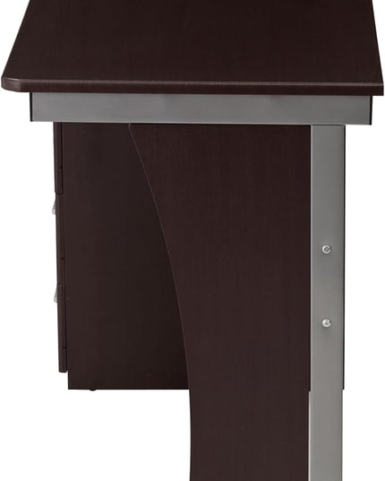 Techni Mobili Drawers Computer Desk, 48" W x 23" D x 30" H, Chocolate - LeafyLoom