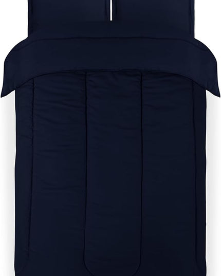 Utopia Bedding All Season Navy Comforter Set with 2 Pillow Cases, 3 Piece Soft Brushed Microfiber Kids Bedding Set for Boys/Girls, Machine Washable (Twin) - LeafyLoom