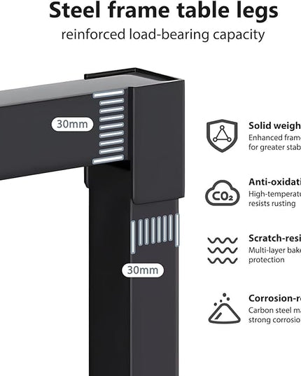 sogesfurniture 71 inches Office Desk Computer Desk Gaming Desk Computer Table Sturdy Writing Workstation for Home Office, Black - LeafyLoom