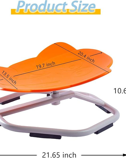 Autism Kids Swivel Chair, Spinning Chair for Kids Sensory, Kids Swivel Chair Sensory, Sensory Toy Chair, Carousel Spin Sensory Chair, Training Body Coordination (Orange) - LeafyLoom