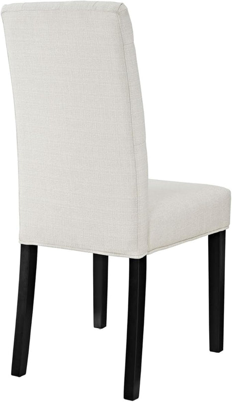 Modway Confer Modern Tufted Upholstered Fabric Parsons Kitchen and Dining Room Chair in Beige - LeafyLoom
