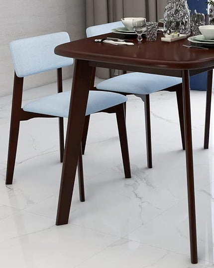 Mid Century Modern Real Solid Wood Dining Table,Working Desk,Walnut,47inch - LeafyLoom