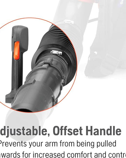 Husqvarna 360BT Gas Leaf Blower, 65.6-cc 3.81-HP 2-Cycle Backpack Leaf Blower with 890-CFM, 232-MPH, 30-N Powerful Clearing Performance and Load-Reducing Harness - LeafyLoom