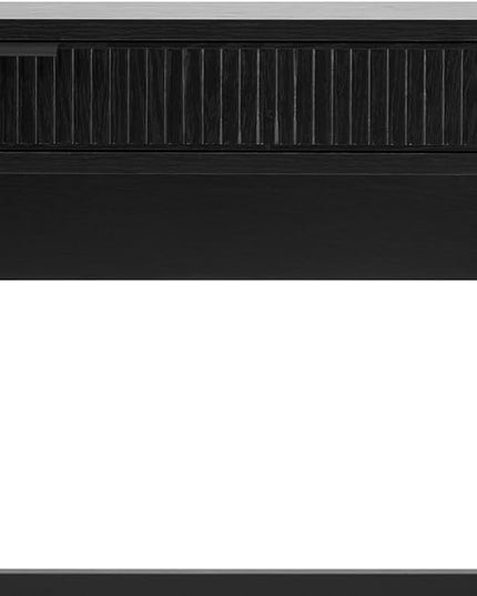 Walker Edison Office Writing and Computer Desk Spacious Desktop, Complementary in Living Spaces, 38 Inch, Reeded Black - LeafyLoom