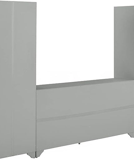 Crosley Furniture Tara 3-Piece Sideboard and Pantry Set, Distressed Gray - LeafyLoom