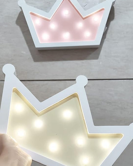 Pink Crown LED Light,Crown Lights Wall Decor,Princess Queen Kings Decoration Sign for Kids Room Home Living Room Bedroom Wedding Birthday Party Christmas - LeafyLoom