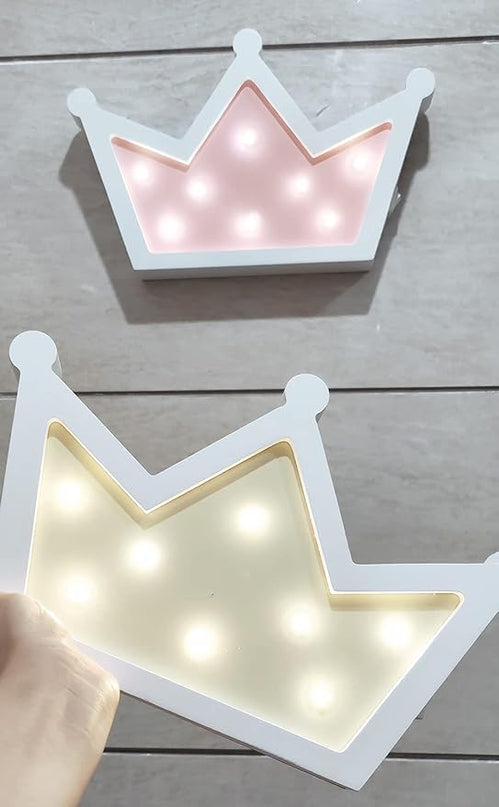 Pink Crown LED Light,Crown Lights Wall Decor,Princess Queen Kings Decoration Sign for Kids Room Home Living Room Bedroom Wedding Birthday Party Christmas - LeafyLoom