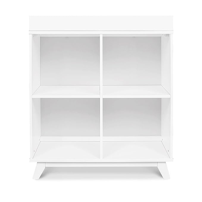 DaVinci Otto Convertible Changing Table and Cubby Bookcase in White - LeafyLoom