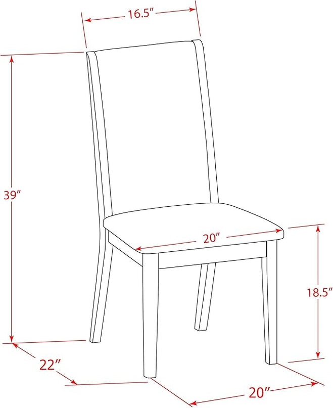 East West Furniture OXLA3-AWA-05 Oxford 3 Piece Room Furniture Set Consist of a Square Dining Table and 2 Upholstered Chairs, 36x36 Inch - LeafyLoom