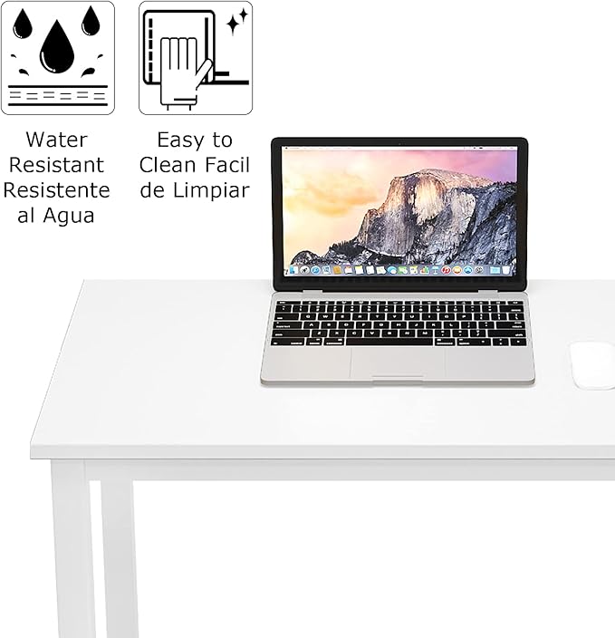 sogesfurniture 31.5 inches Office Desk Computer Desk Gaming Desk Computer Table Sturdy Writing Workstation for Home Office, White - LeafyLoom