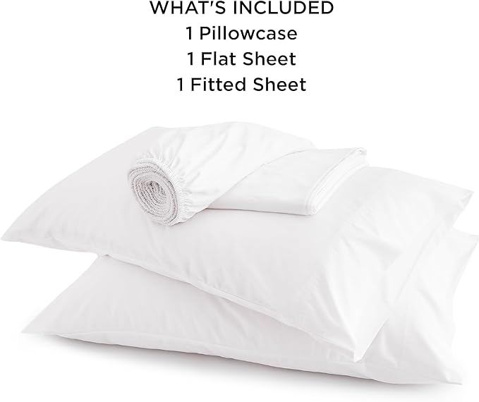 Bedsure Twin XL Sheet Set Dorm Bedding, Cooling Sheets Twin Extra Long Sheets, Rayon Derived from Bamboo, Deep Pocket Up to 16", Hotel Luxury Silky Bedding Sheets & Pillowcases, White - LeafyLoom