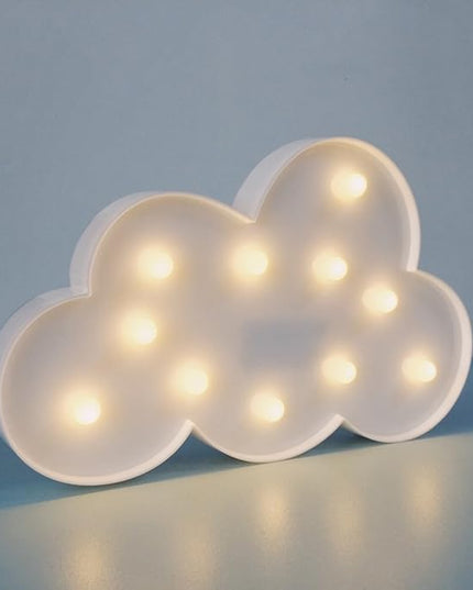 Cloud LED Night Light Table Lamp for Party Birthday Wedding Atmosphere,Battery Operated Decorative Marquee Signs Light Nursery Lamp for Bedroom and Wall Decoration(Cloud) - LeafyLoom