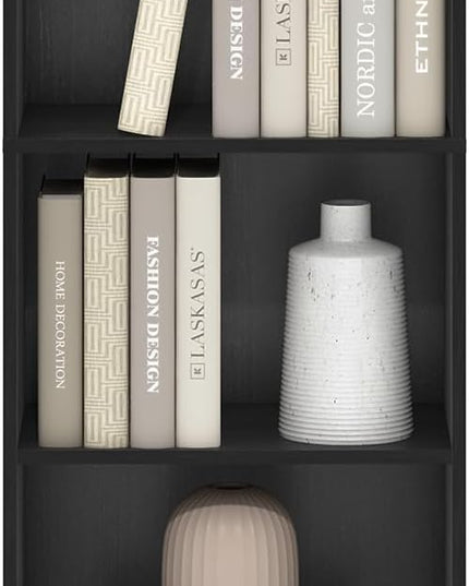 Furinno Luder Bookcase / Bookshelf / Storage Shelves, 5-Tier, Blackwood - LeafyLoom