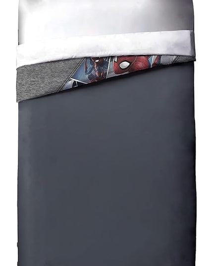 Marvel Spiderman Grunge Twin Comforter & Sham Set - Super Soft Kids Bedding - Fade Resistant Microfiber (Official Marvel Product) - LeafyLoom