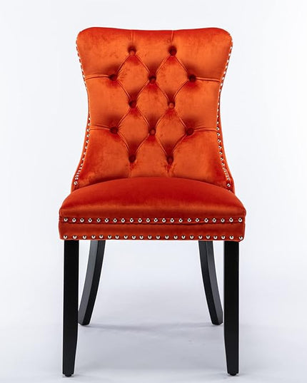 NicBex Haerin-SD-00094-LWJ Dining Chairs, 25.5"x19.7"x37.4", Orange - LeafyLoom