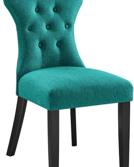 Modway Silhouette Chair, Teal 24.5 x 18 x 36 - LeafyLoom