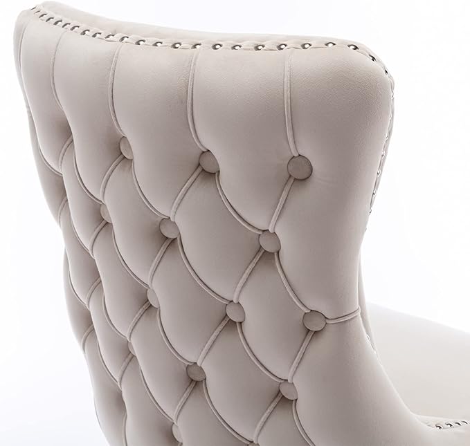 NicBex Haerin-SD-00116-LWJ Dining Chairs, 27.4"x20.4"x37.4", Beige - LeafyLoom