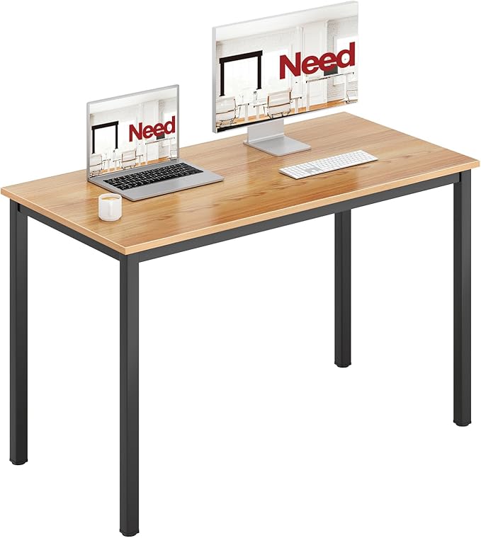 Need Office Computer Desk 47" Simple Heavy Duty Working Study Table,Modern Simple Style PC Writing Table,Home Office Writing Desk - LeafyLoom