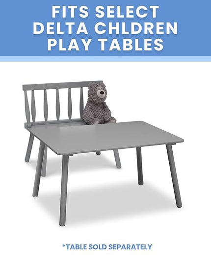 Delta Children Windsor Bench, Grey - LeafyLoom