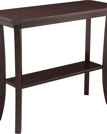Leick Home 10332 Boa Console Hall Stand with Shelf, Chocolate Cherry, 38 in x 14 in x 30 - LeafyLoom