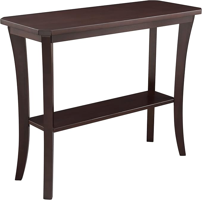 Leick Home 10332 Boa Console Hall Stand with Shelf, Chocolate Cherry, 38 in x 14 in x 30 - LeafyLoom