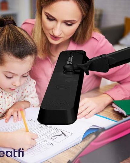 Neatfi (New Model) XL 2,500 Lumens LED Task Lamp with Clamp, 3 Light Modes, 3000-6000K Correlated Color Temperature, 30W Super Bright Desk Lamp, Dimmable, 162 Pcs SMD LED (CCT, Black) - LeafyLoom