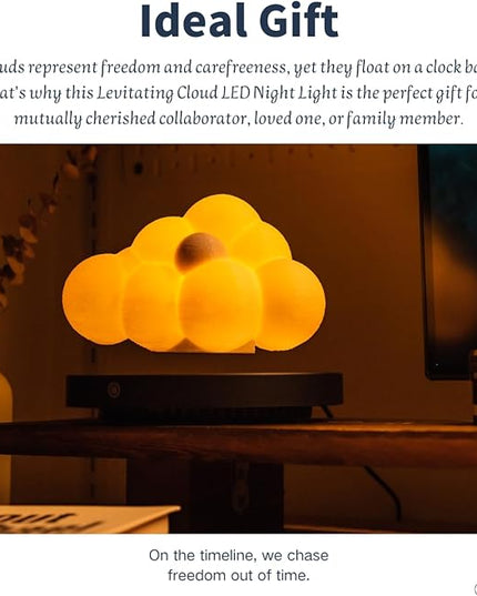 Levitating Cloud Lamp, Magnetic Floating Cloud LED Light Desk Lamp Table lamp Night Light，Unique Gifts Christmas Room Home Office Decor (Cloud Lamp) - LeafyLoom