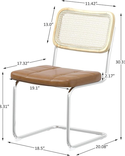 NicBex Haerin-SD-00286-LWJ Dining Chairs, 19.1"x20.1"x30.3", Brown - LeafyLoom