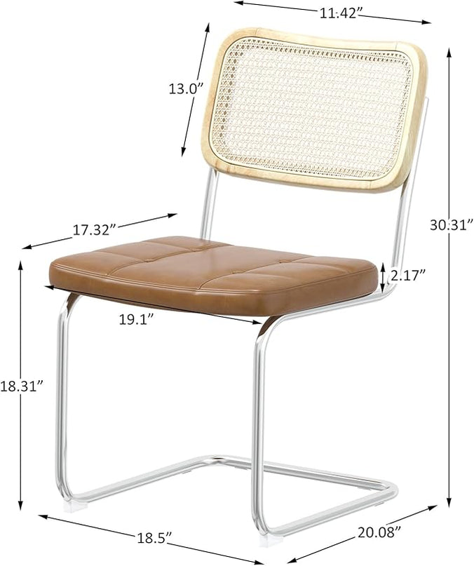 NicBex Haerin-SD-00286-LWJ Dining Chairs, 19.1"x20.1"x30.3", Brown - LeafyLoom