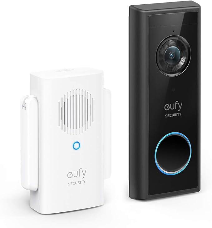 eufy Security Battery Video Doorbell C210 Kit, 1080p, No Subscription, Wi-Fi, 120-Day Battery Life, AI Detection, 2-Way Audio, Remote Monitoring eufySecurity