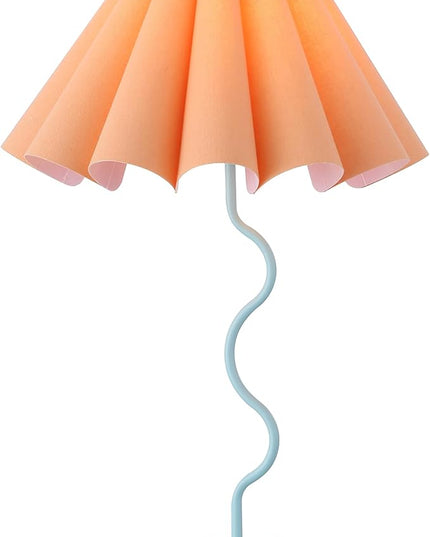 Table Lamps for Living Room Blue Orange Lamp Bedroom Nightstand Lamp Modern Touch Dimmable Lamp with USB Port and Outlet - LeafyLoom