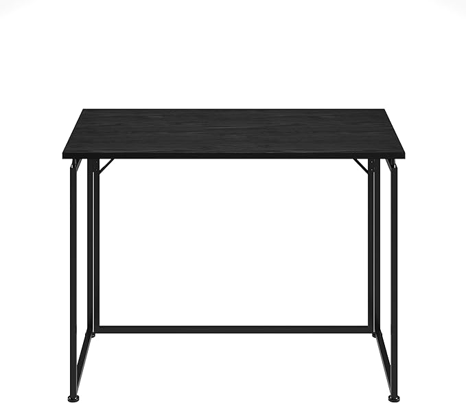Techni Mobili Space Saving Folding Desk, Black - LeafyLoom