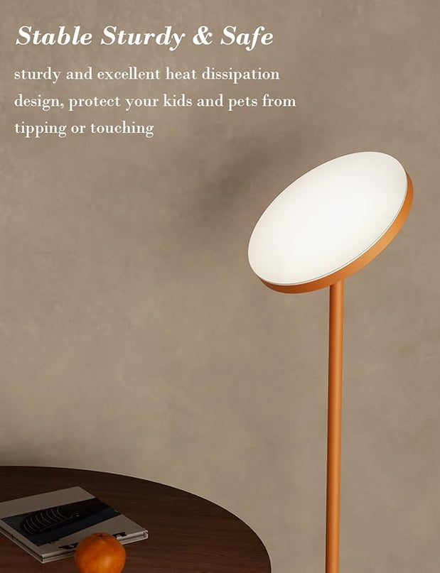 LED Floor Lamp, 30W/2500LM Super Bright Standing Light, Modern Torchiere Sky Lamp with 4 Color Temperatures, Remote & Touch Control, Corner Lighting for Living Room, Bedroom, Office, Orange - LeafyLoom