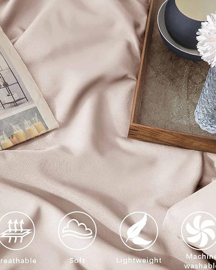 ETDIFFE Khaki Queen Size Comforter, 3 Piece Boho Soft Light Khaki Modern Bedding Set, Lightweight All Season Microfiber Down Alternative Bed Comforter with 2 Pillow Shams for Women Men - LeafyLoom
