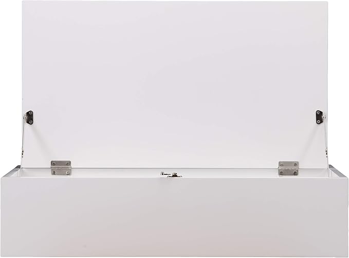 SEI Furniture Willingham Wall Mount Folding Desk, White - LeafyLoom