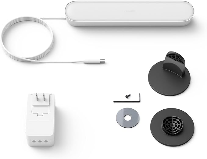 Philips Hue Smart Play Light Bar Base Kit, White - White & Color Ambiance LED Color-Changing Light - 1 Pack - Requires Bridge - Control with App - Works with Alexa, Google Assistant and Apple HomeKit PhilipsHue