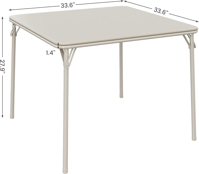 IDEALHOUSE Portable Folding Card Table and Chair Set of 5, Pu Upholstered Foldable Table, and All Metal Folding Chairs, Table and Chairs Suitable for Dining Room, Living Room, Office, Camping - LeafyLoom