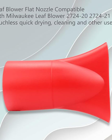 Leaf Blower Flat Nozzle for Milwaukee M18 2724-20 2724-21 Fuel Leaf Blower, Quick Drying Cleaning Other uses, Designed Positioning Ring Inside The Nozzle The Easier Installation (Red) - LeafyLoom