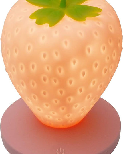 Strawberry Night Light, Cute Silicone Strawberry Lamp, LED Cute Night Light, Bedside Color Changing Lamp, 3 Modes Touch for Birthday, Christmas - LeafyLoom