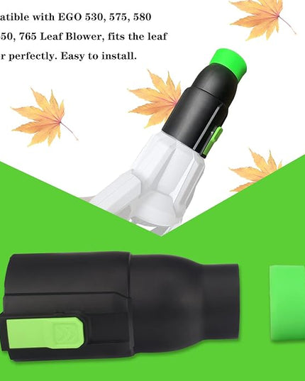 Car Drying Nozzle for EGO Leaf Blower, for Replace Blower 530, 575, 580,615, 650, 765, Bare Car Drying (8" Long) & Green Protective Silicone Band - LeafyLoom